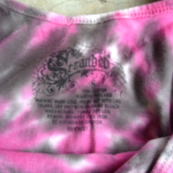 NWOT Tie Dye Gray and Pink Tank Top 100% Cotton - Picture 2 of 2